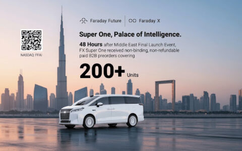 فاراداي فيوتشر تتلقى أكثر من 200 طلب مسبق لطراز FX Super One خلال 48 ساعة من إطلاقه في الشرق الأوسط